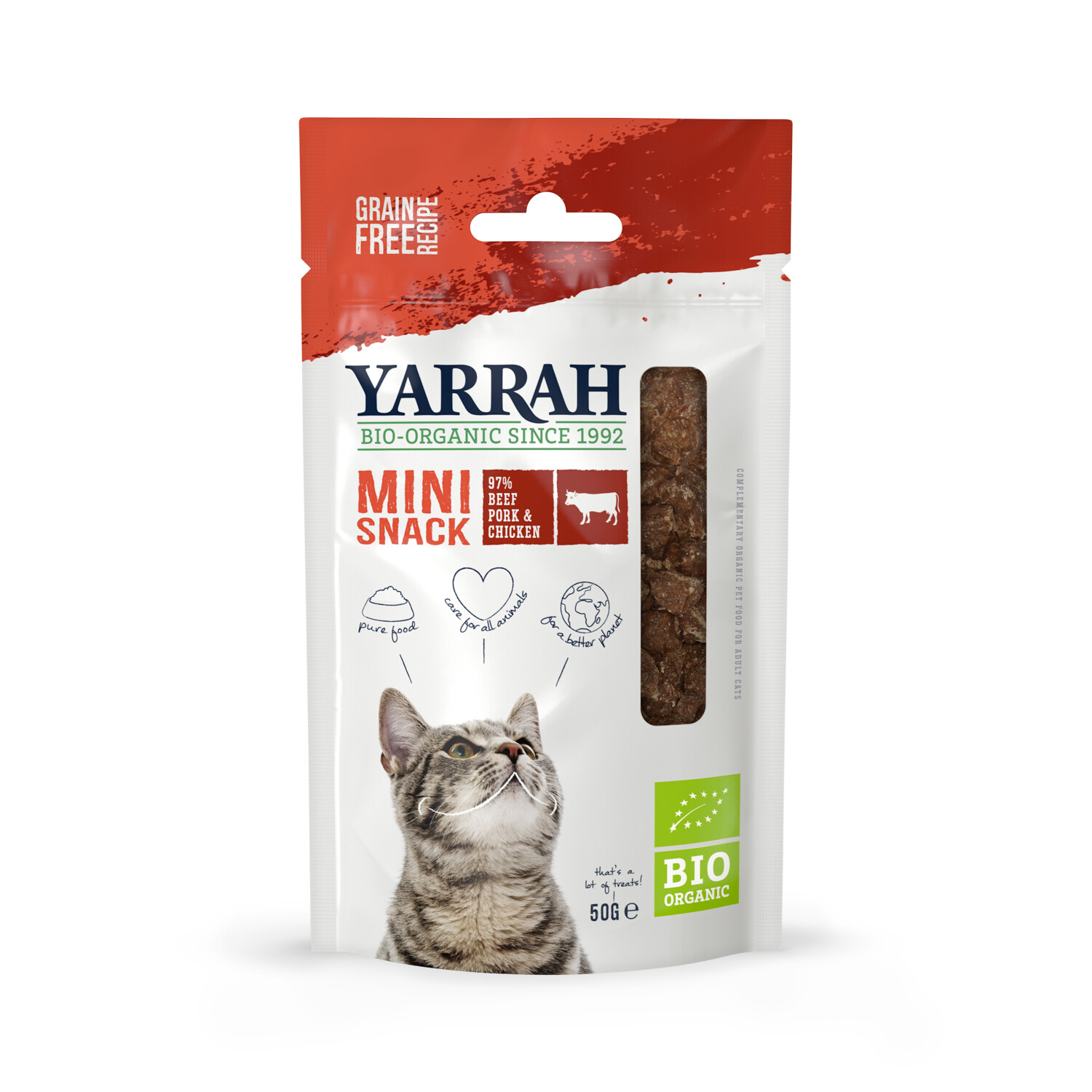 Yarrah Bio-Organic Mini Snack Beef Pork & Chicken 50g