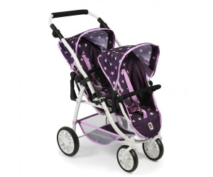 Bayer Chic 2000 Zwillingspuppenwagen Tandem-Buggy Vario Pony & Princess 