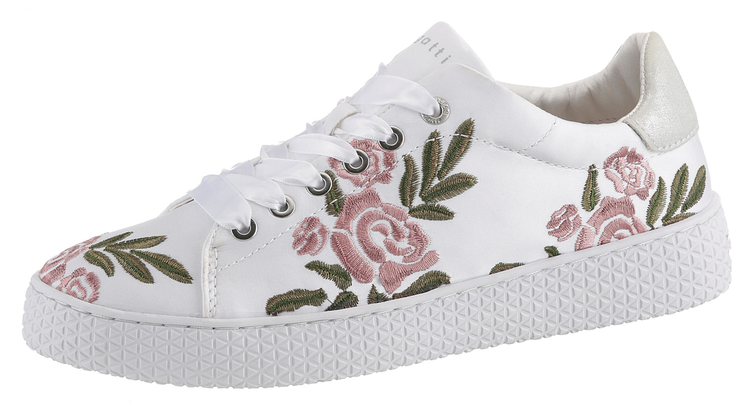 Bugatti Flower Print Trainers (52509431-6959D) white