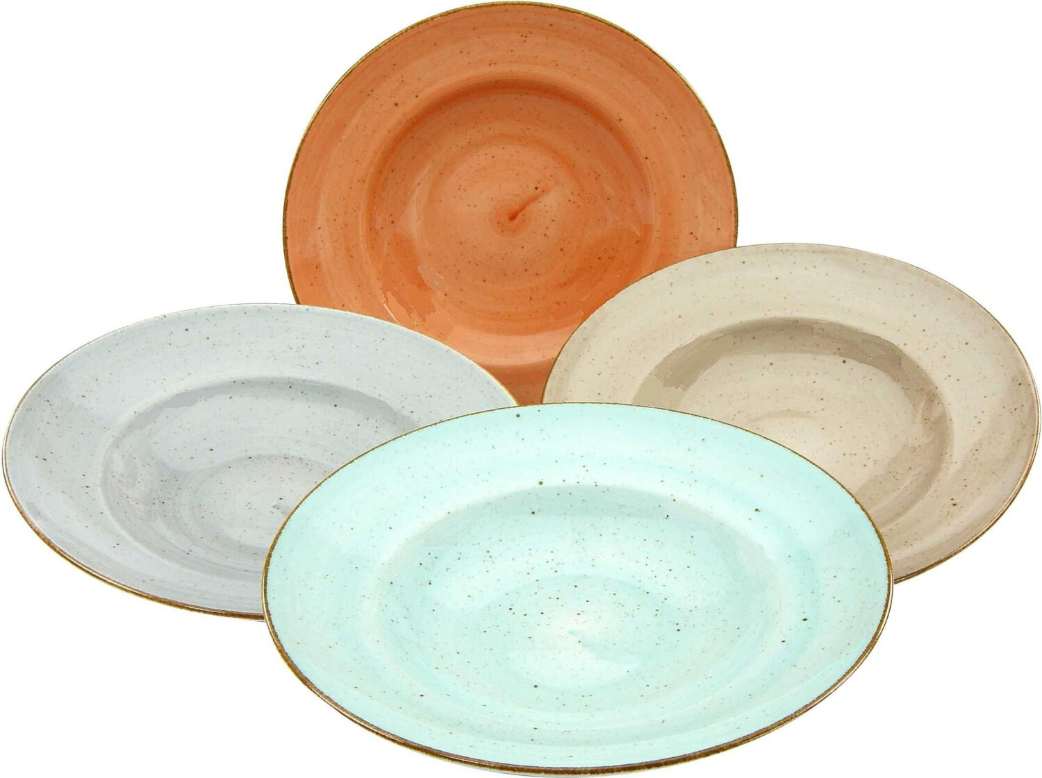 CreaTable Pasta Plate Vintage Nature 27 cm (4 Pieces)