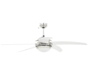 vidaXL Ventilatore da Soffitto con Luce 128 cm Bianco Ventola Rinfresco Casa 