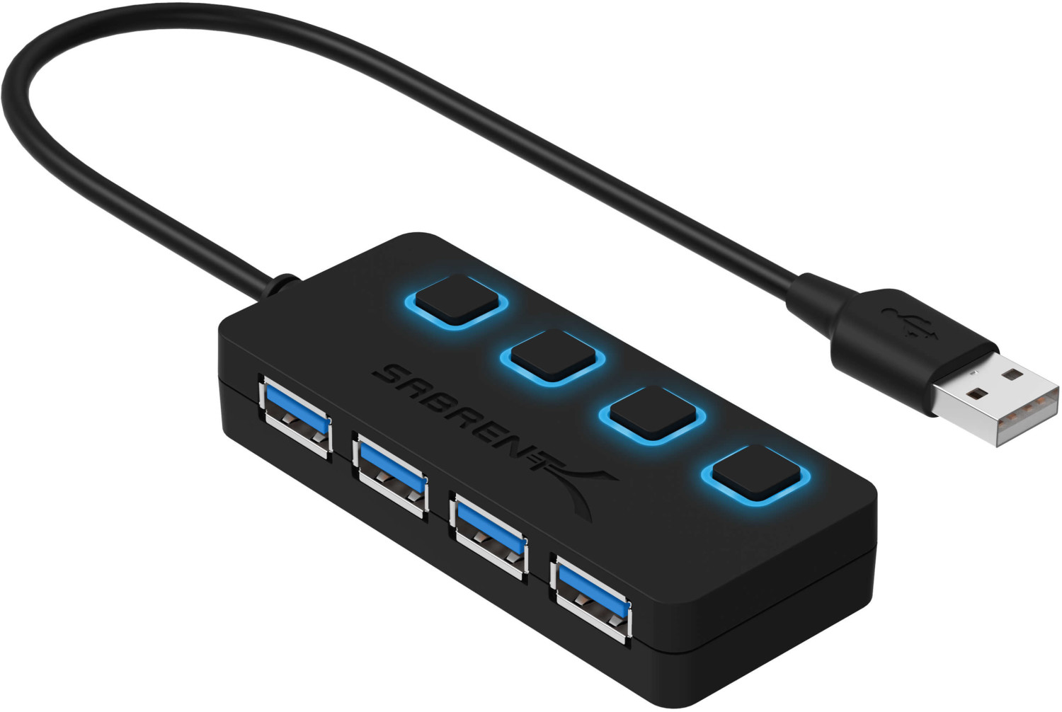 Photos - Card Reader / USB Hub Sabrent 4 Port USB 3.0 Hub  (HB-UM43)