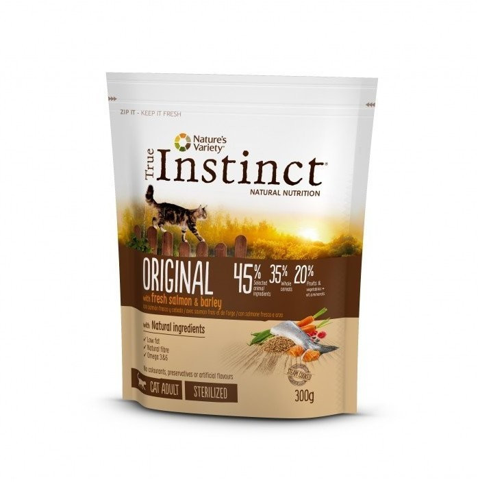 True Instinct Original saumon frais et orge Adulte stérilisé (300 g)