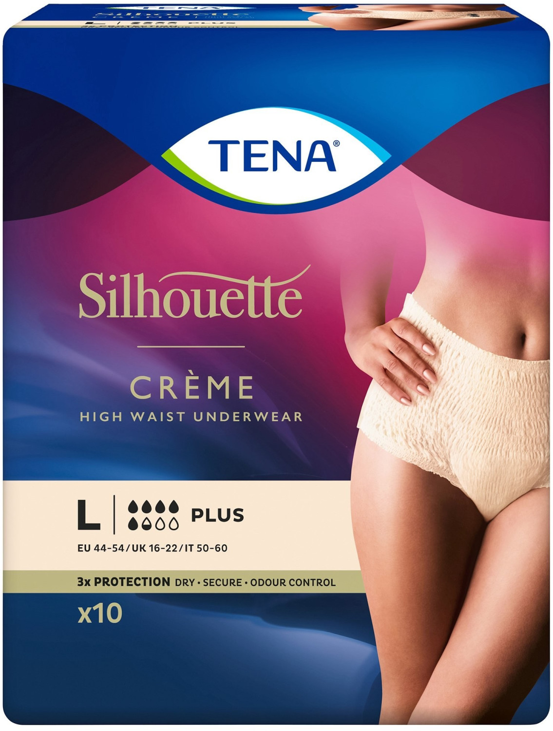 Tena Silhouette Plus L Crème (10 pcs)