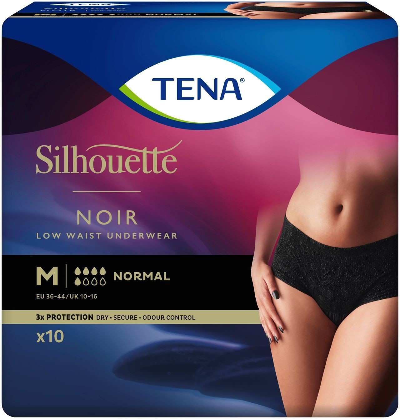 Tena Silhouette Normal M Noir (10 pcs)