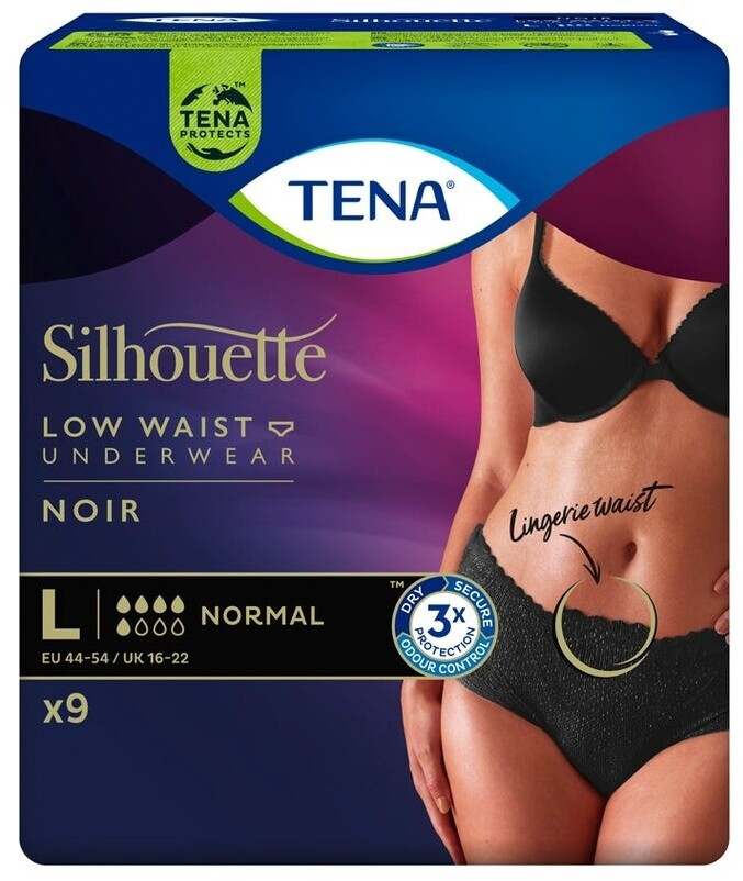 Tena Silhouette Normal L Noir (9 pcs)