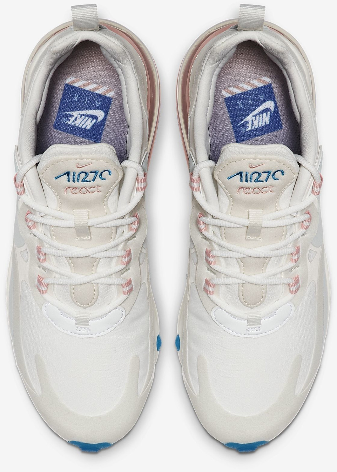 Nike air max 270 react white/ghost aqua/phantom/coral stardust cheap
