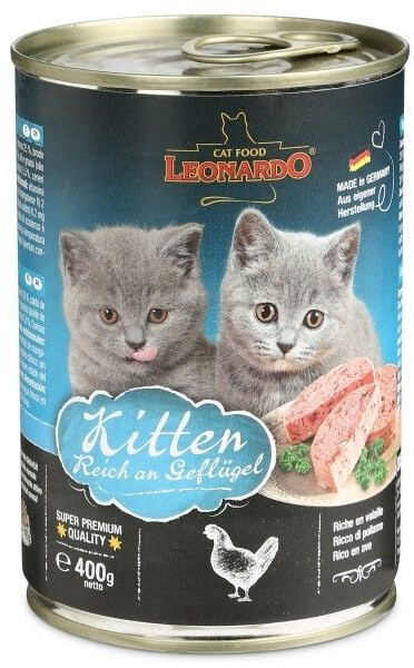 LEONARDO Cat Food Kitten Wet Food Poultry