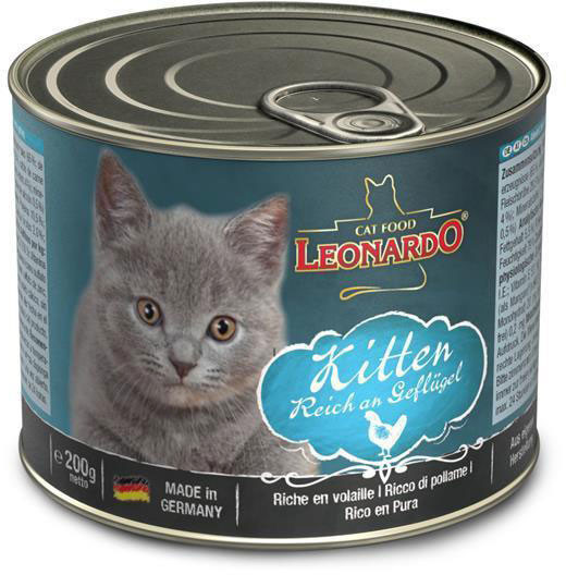 LEONARDO Cat Food Kitten Wet Food Poultry 200g