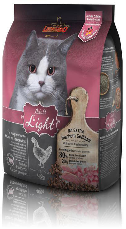 LEONARDO Cat Food Adult Light 400g