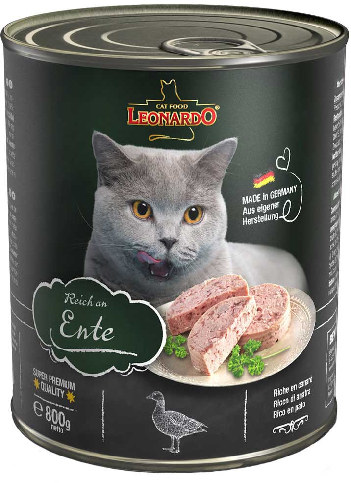 LEONARDO Cat Food Wet Food Duck 400g