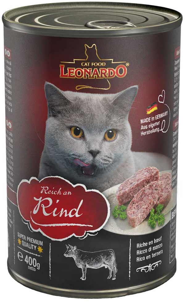 LEONARDO Cat Food Wet Food Rich on Beef