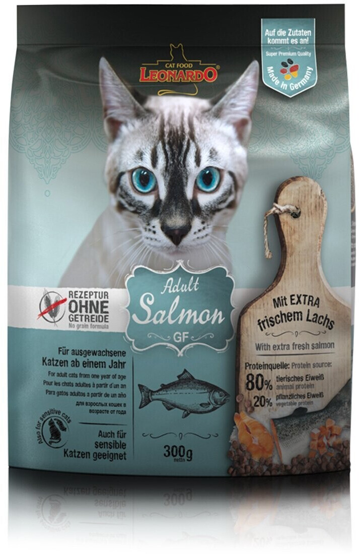 LEONARDO Cat Food Adult Salmon GF 300g