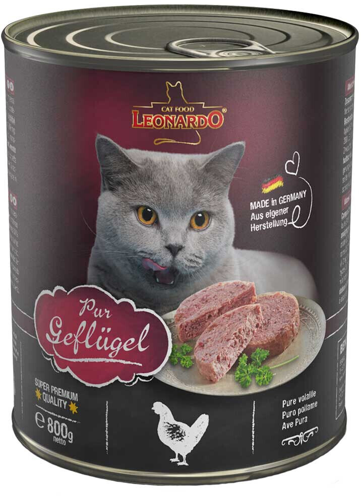 LEONARDO Cat Food Pur poultry cat wet food 800g