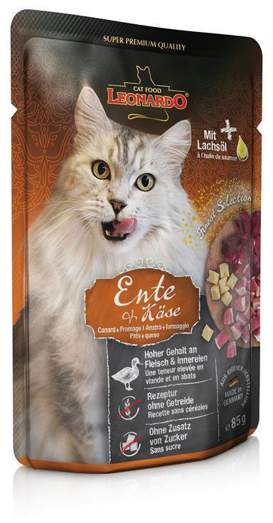 LEONARDO Cat Food Finest Selection Duck & Cheese 85g