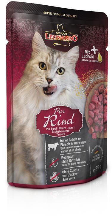 LEONARDO Cat Food Finest Selection Pure Beef 85g