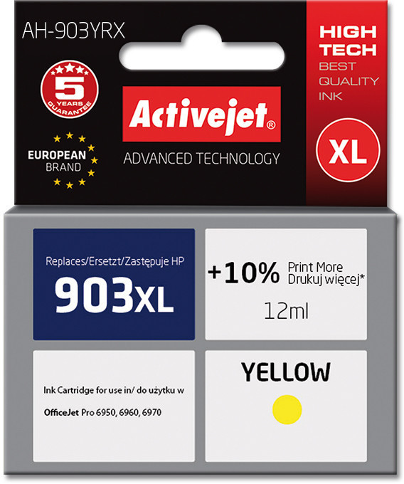 ActiveJet AH-903YRX pour HP 903XL jaune