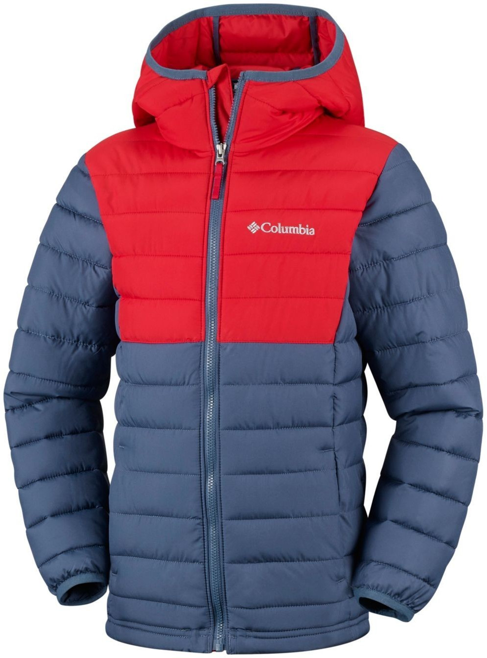 Columbia Boys Powder Lite Hoodie Jacket dark mountain/red spark