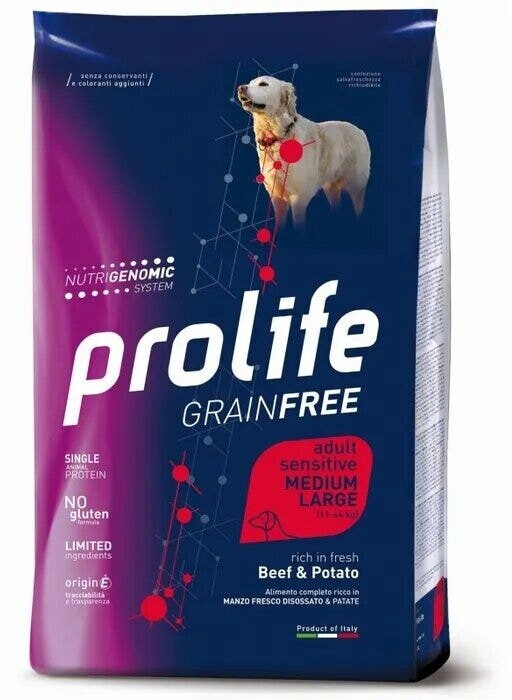 Prolife Grain Free Sensitive - Beef & Potatos (10 Kg)