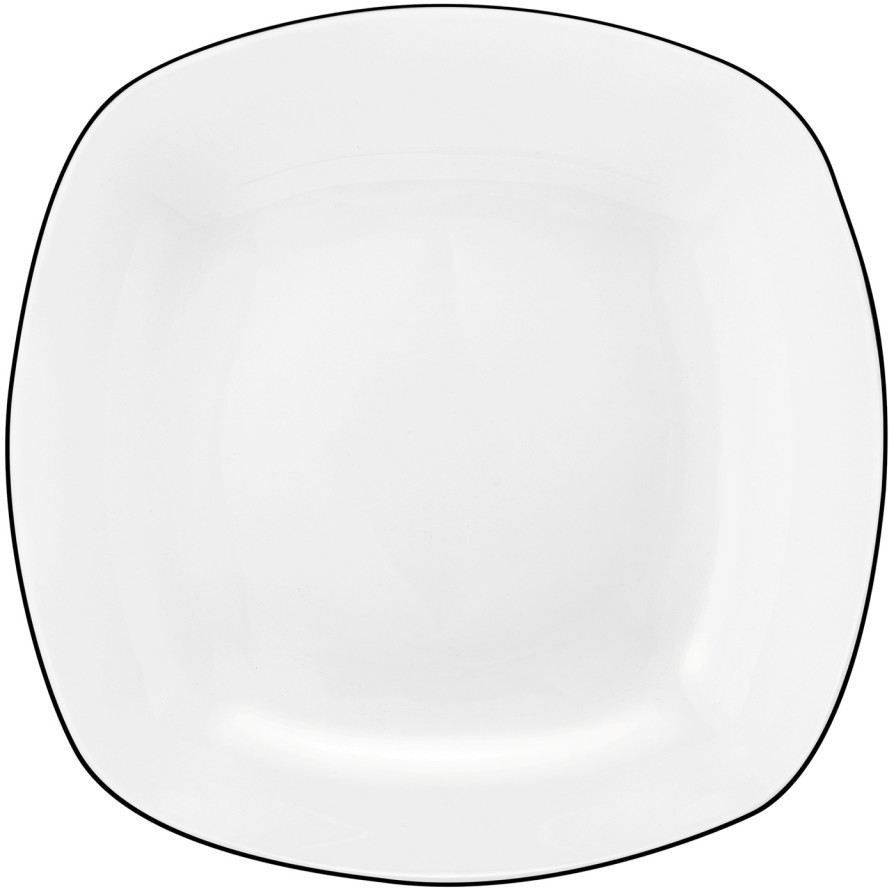 Seltmann Weiden Lido Soup plate angular Black Line (21 cm)