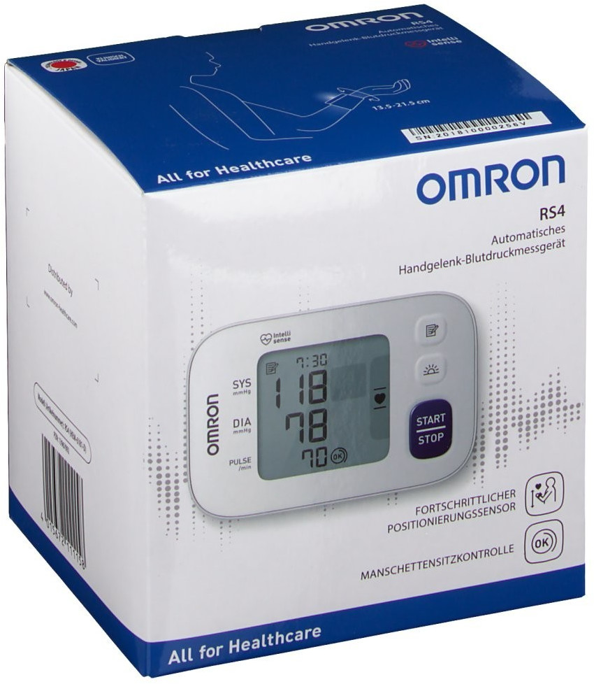 OMRON Handgelenk-Blutdruckmessgerät RS4