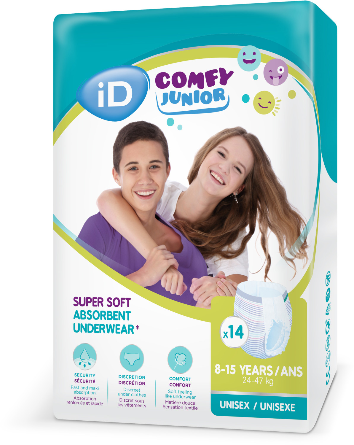 ID Comfy Junior Pants 8-15 Years (14 pcs)