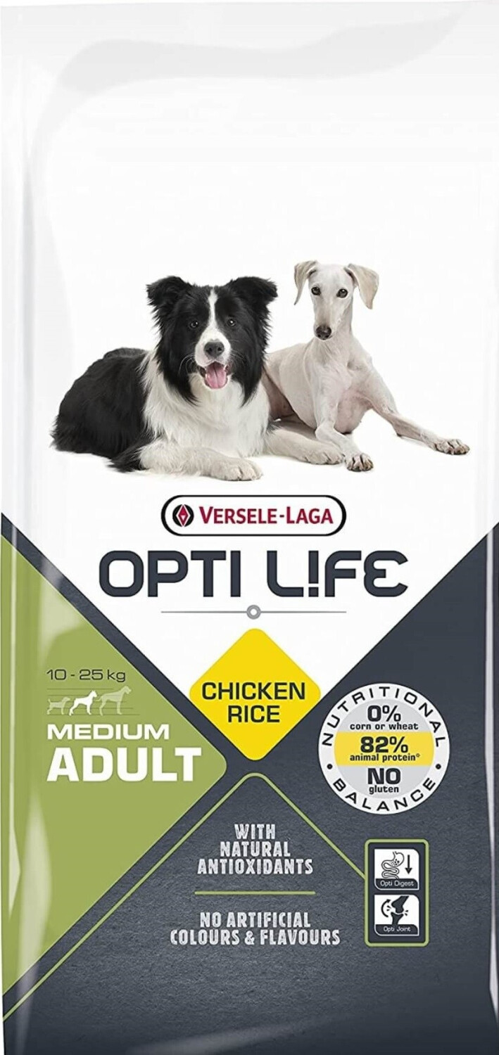 VERSELE-LAGA Opti Life Adult Digestion Medium & Maxi - Lam & Rijst Hondenbrokken 12,5kg Voor Middelgrote En Grote Rassen