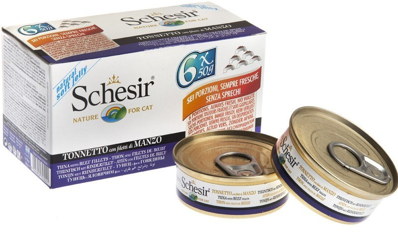 Schesir Tuna wit beefs filets (6 x 50g)