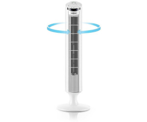 50 Watt, 45/° Oszillationsfunktion, Timer, 3 Geschwindigkeitsstufen, 3 Ventilationsmodi, sparsam, mit Fernbedienung oneConcept Blitzeis S/äulenventilator Turmventilator Ventilator wei/ß