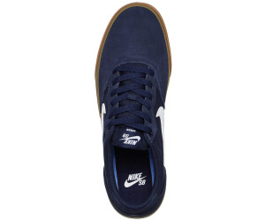 nike sb chron slr leather trainers in white