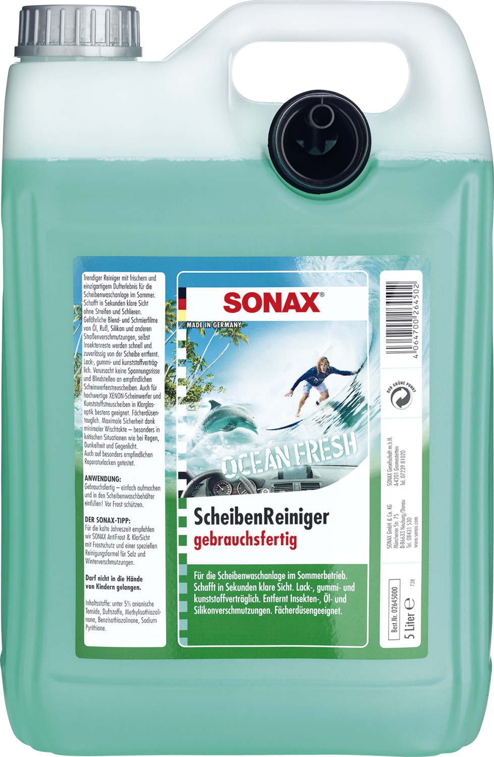 Sonax 02645000 ScheibenReiniger gebrauchsfertig Ocean-Fresh 5