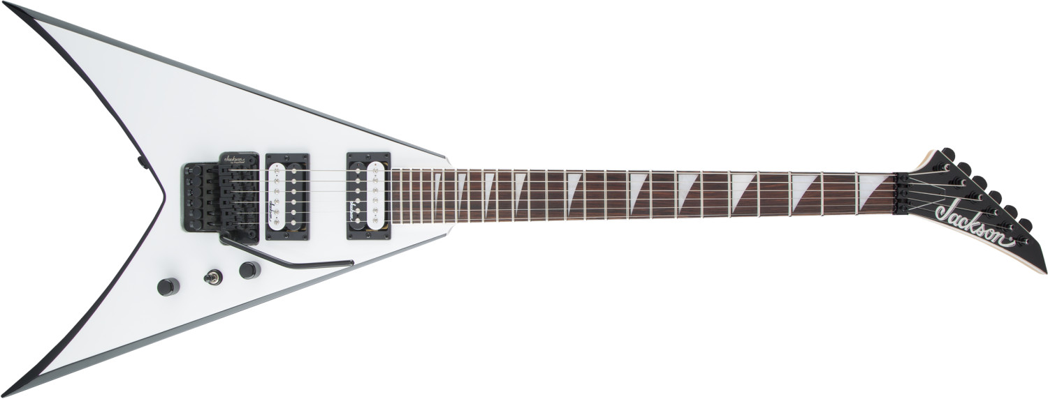 Jackson JS32 King V White w/ Black Bevels