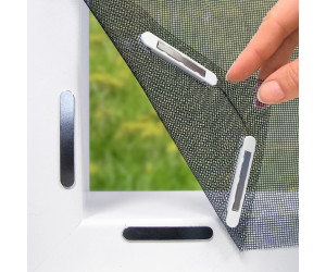 120 x 100 cm Insektenschutz, schneidbares magnetisches Fenster-Moskitonetz,  magnetischer Moskitonetz-Vorhang mit verstellbarem Rahmen, waschbar