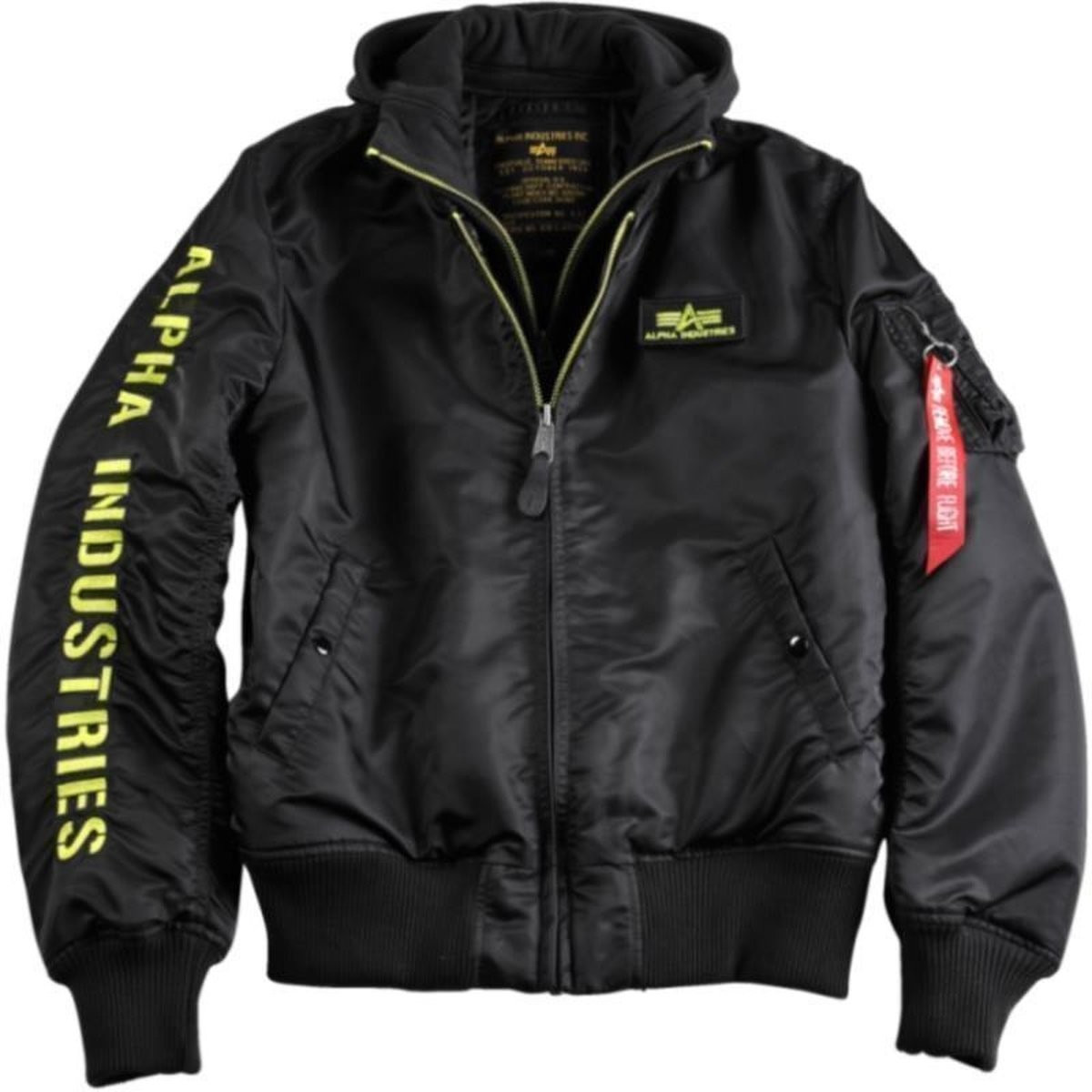 Alpha Industries MA-1 D-Tec SE black/lime