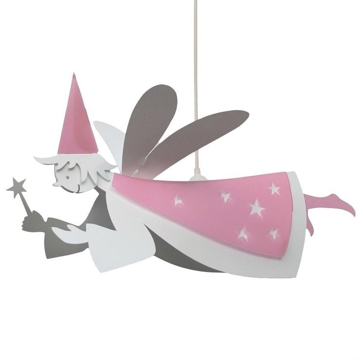 Rosemonde et Michel Coudert Suspension fée blanc et rose