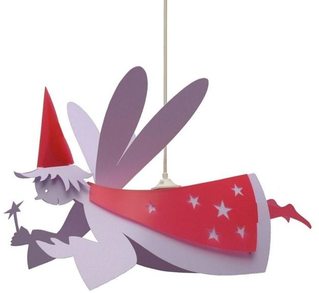 Rosemonde et Michel Coudert Suspension fée lilas et framboise