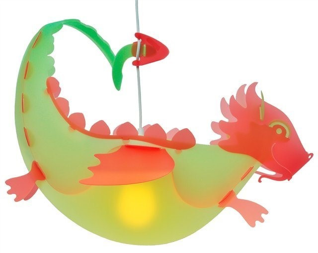 Rosemonde et Michel Coudert Suspension dragon rouge et citron vert