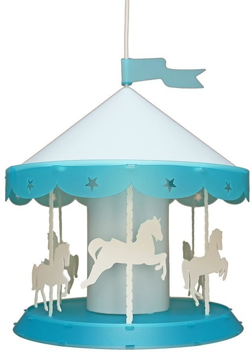 Rosemonde et Michel Coudert Suspension manège turquoise