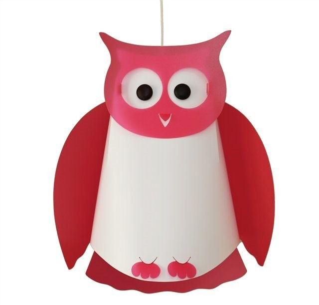 Rosemonde et Michel Coudert Suspension hibou fushia