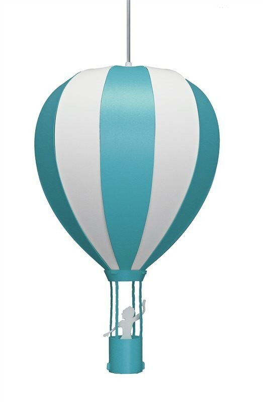 Rosemonde et Michel Coudert Suspension montgolfière turquoise