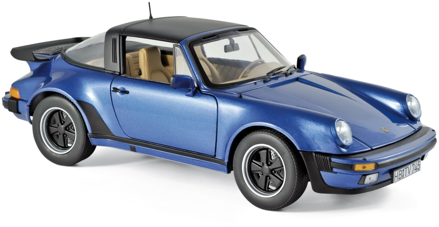 Norev Porsche 911 Turbo Targa 1987 bleu métallisé 1:18 (187663)