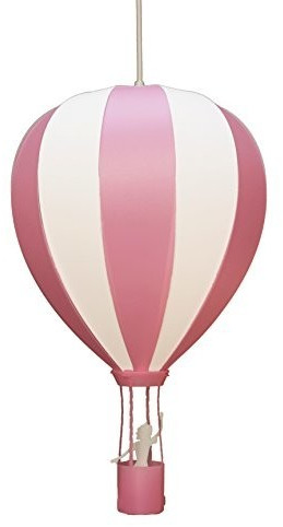Rosemonde et Michel Coudert Suspension montgolfière rose