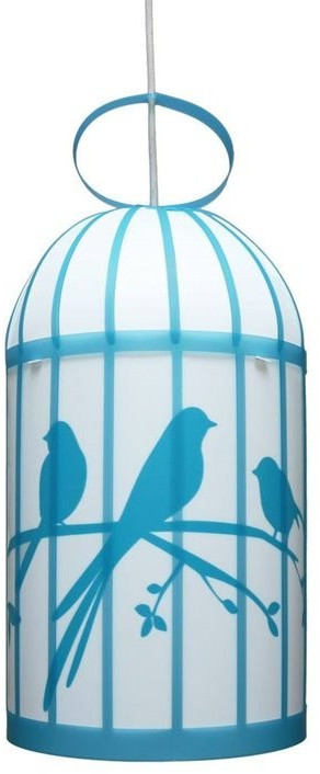 Rosemonde et Michel Coudert Suspension cage aux oiseaux turquoise