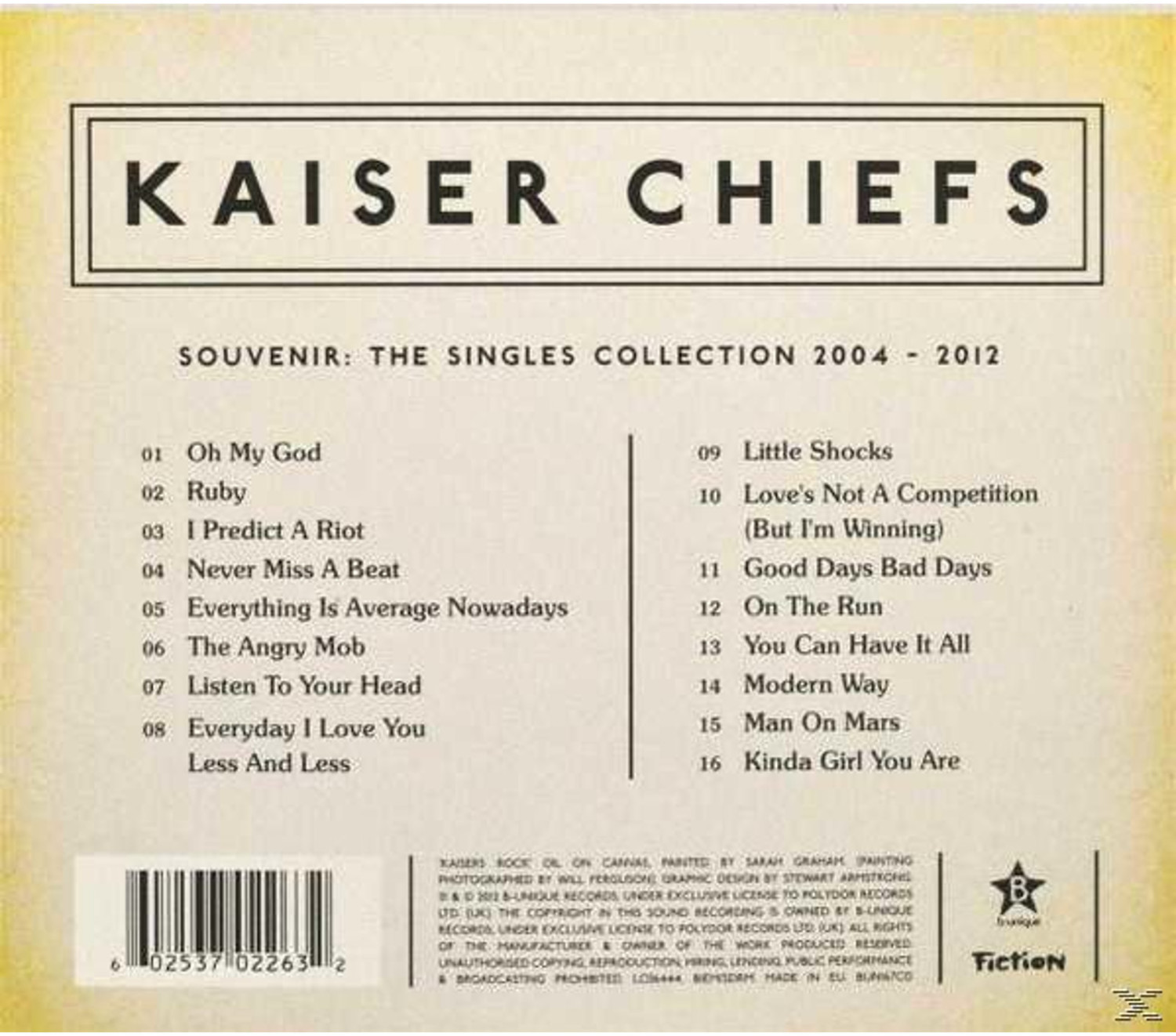 Kaiser Chiefs Souvenir The Singles 20042012 (CD) au meilleur prix