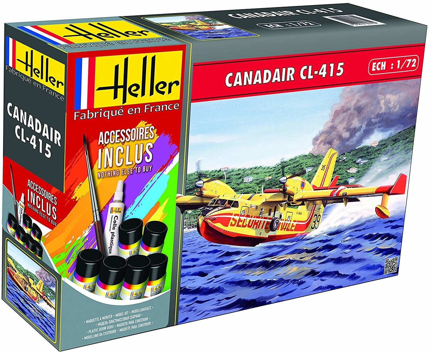 Heller Canadair CL-415 avec accessoires (56370)