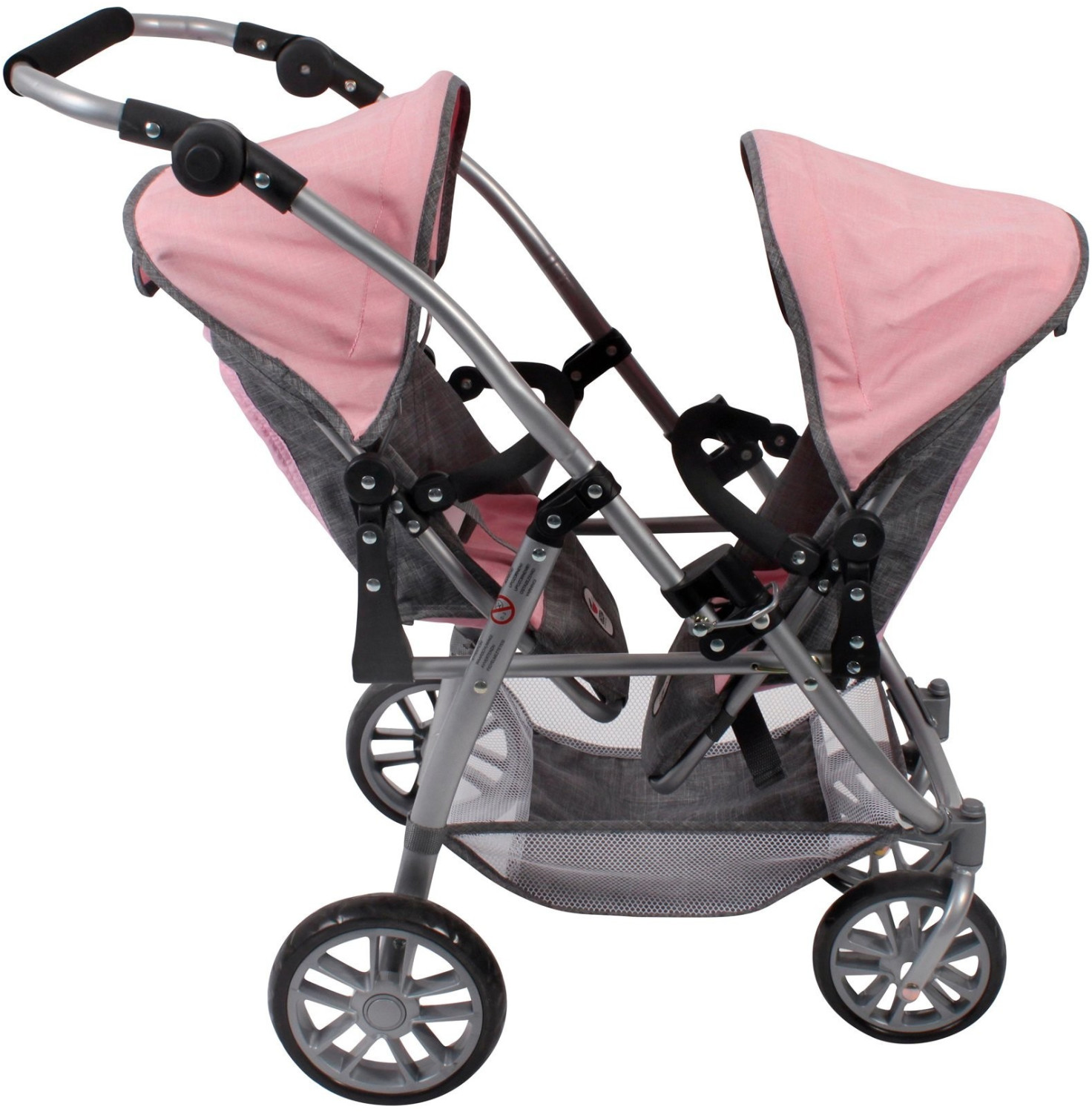 Bayer-Chic Tandem Buggy Vario Melange Grey/Pink