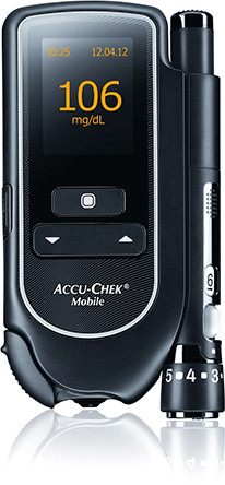 Accu-Chek Mobile 1 starter set (blood glucose meter + lancing device + 50 tests)