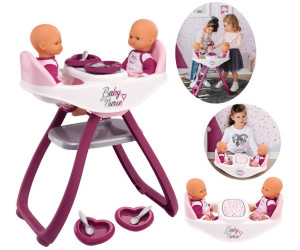 Faltbarer ABS Baby Hochstuhl \u0026 Wiege Spielzeug Für Reborn Puppe 