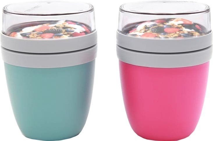 Rosti Mepal Lunchpot Ellipse 2 pcs Nordic Green/Pink