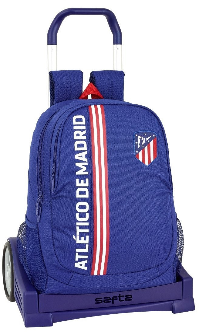 Safta Wheeled Satchel evolution At. Madrid in blue 42 cm
